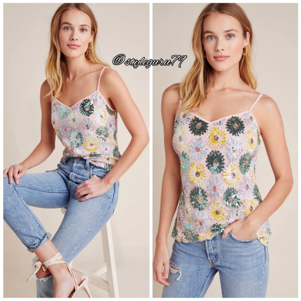 NWT Anthropologie Eva Franco Sequin Tank - XSP